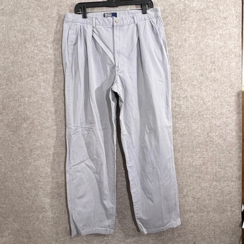 Polo by Ralph Lauren Light Gray Pleated Chinos